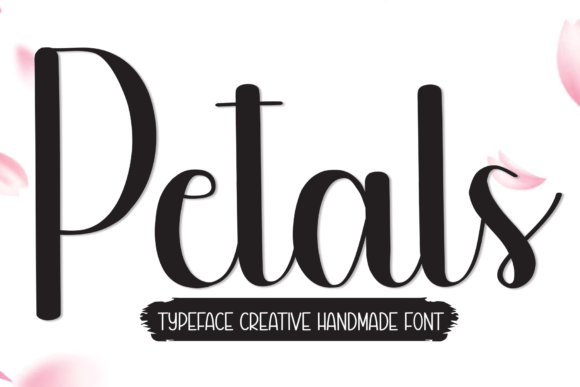 Discover the Charm of Petals: A Handwritten Font for Romantic Designs
