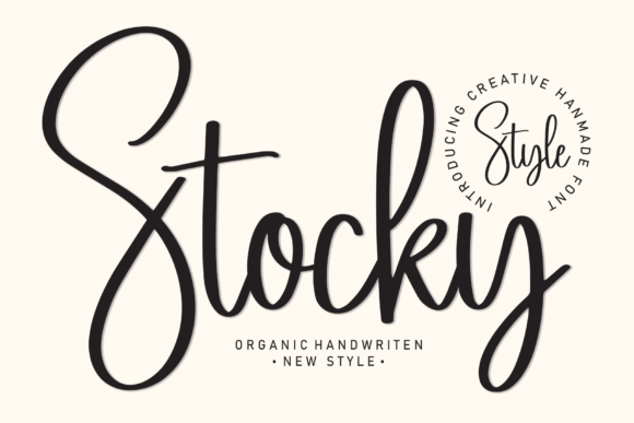 Exploring Stocky: A Modern Handwritten Typeface for Creative Projects
