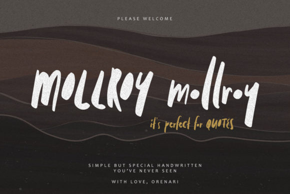 Mollroy Font: A Sweet, Round Handwritten Typeface for Creative Projects